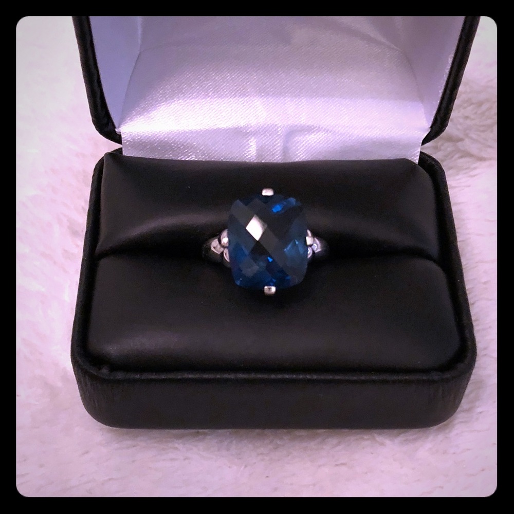 Authentic stone, sterling silver ring.